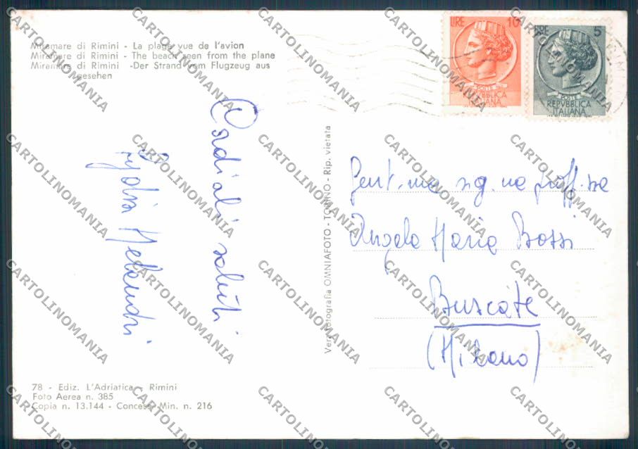 Rimini Città Foto FG cartolina ZF8101 – retro