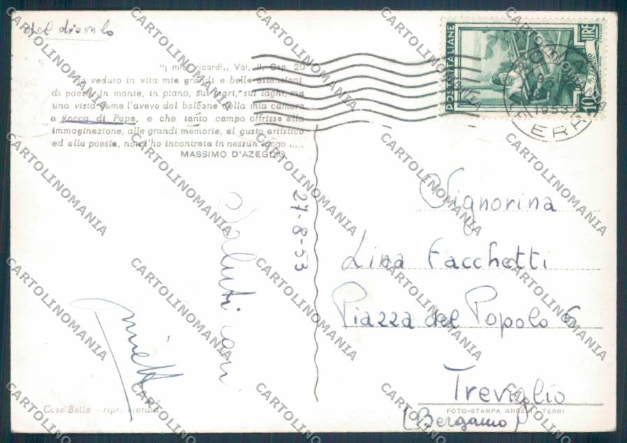 Roma Rocca di Papa Foto FG cartolina ZF8106 – retro