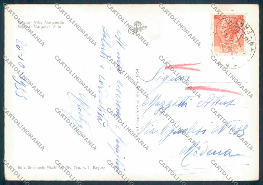 Ragusa Città Foto FG cartolina ZF8153 – retro