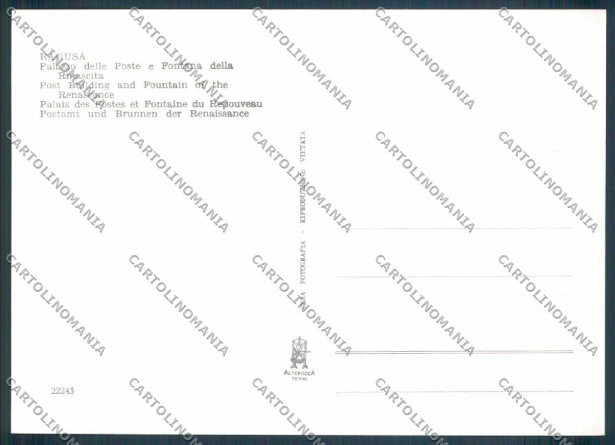 Ragusa Città Foto FG cartolina ZF8156 – retro