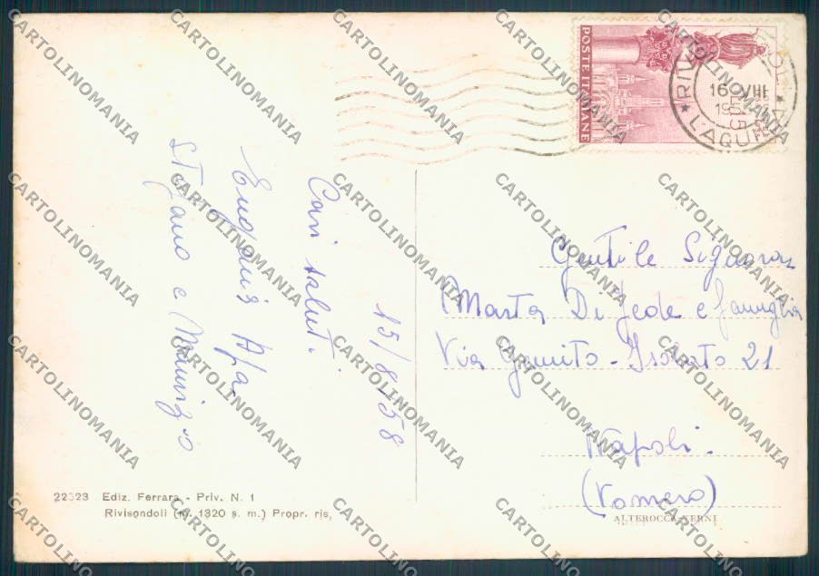 L'Aquila Rivisondoli FG cartolina ZF8158 – retro