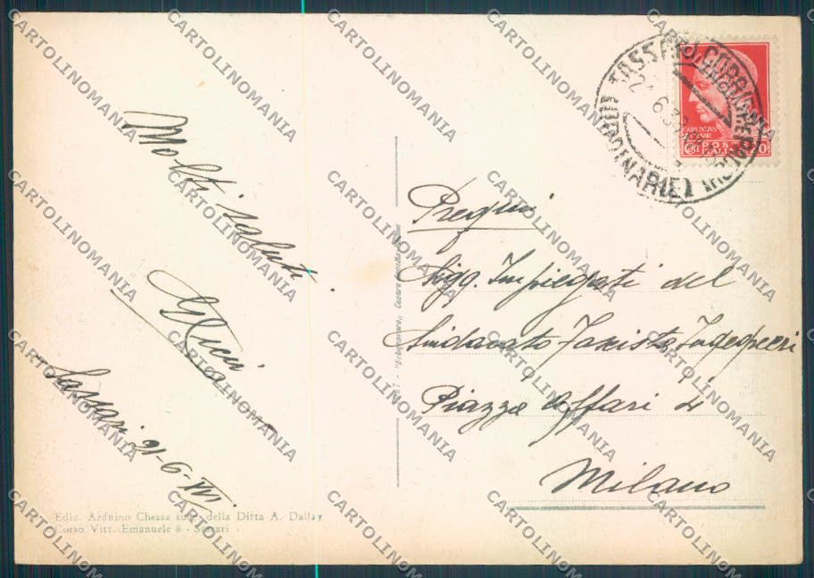 Sassari Città FG cartolina ZF8229 – retro