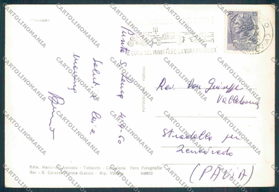 Lecce Santa Cesarea Terme Foto FG cartolina ZF8298 – retro