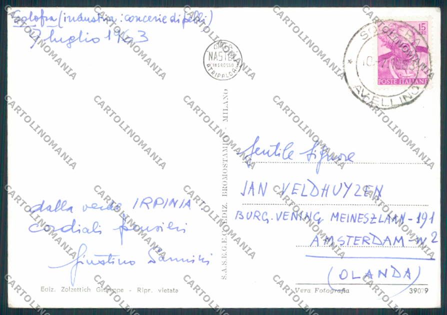 Avellino Solofra Foto FG cartolina ZF8301 – retro