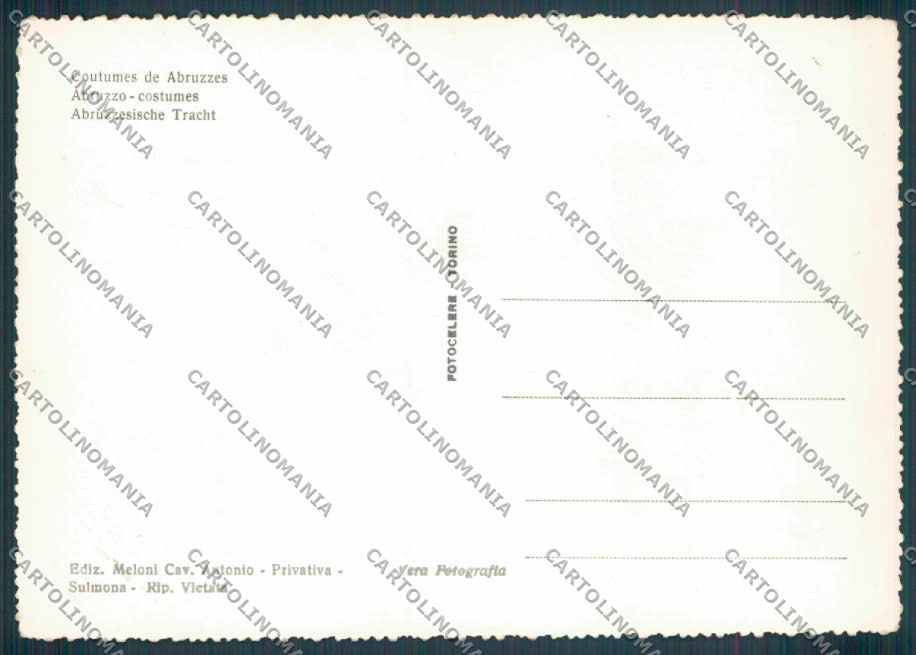 L'Aquila Scanno Costumi d'Abruzzo Foto FG cartolina ZF8318 – retro