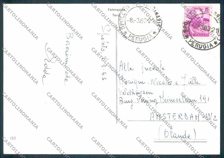 Perugia Spoleto Foto FG cartolina ZF8344 – retro