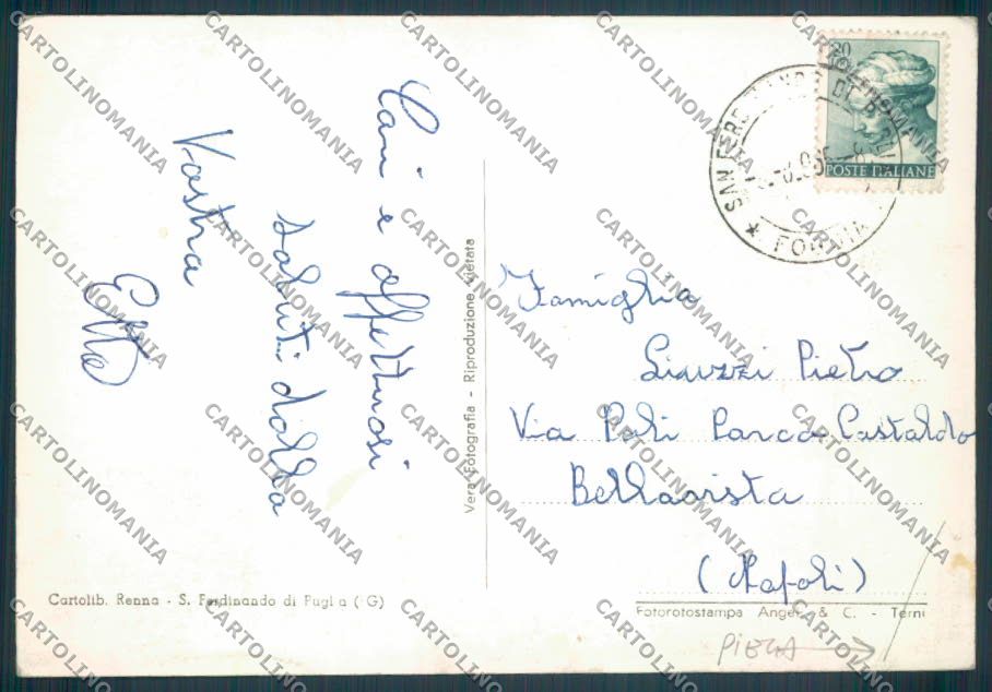 Bari Barletta San Ferdinando di Puglia PIEGA Foto FG cartolina ZF8352 – retro