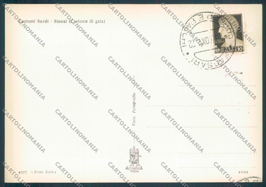 Cagliari Sinnai Costumi Sardi Foto FG cartolina ZF8355 – retro
