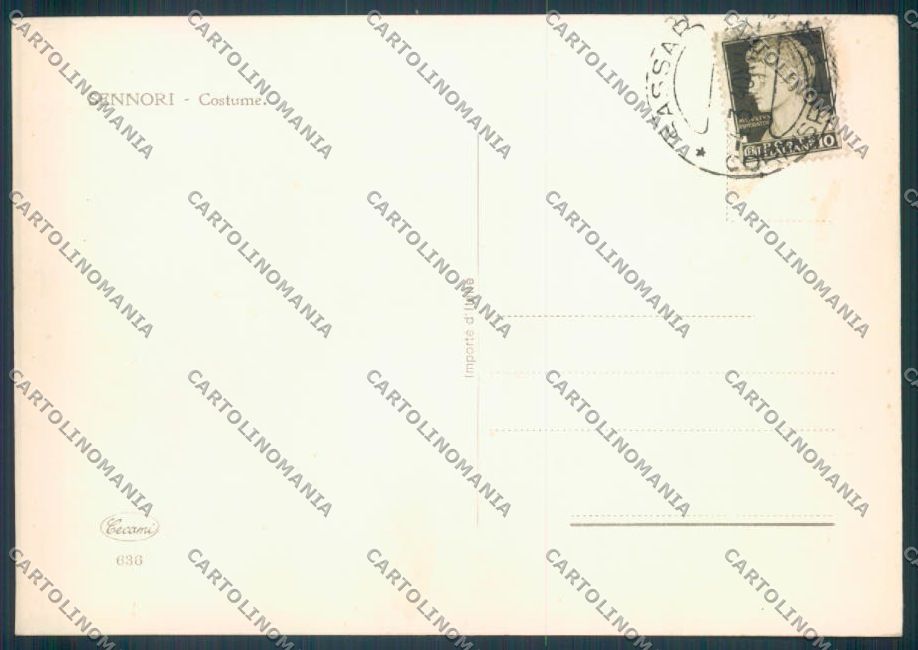 Sassari Sennori Costumi Sardi Foto FG cartolina ZF8372 – retro