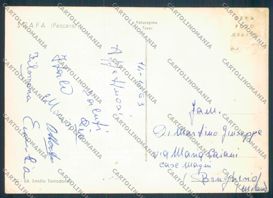 Pescara Scafa Foto FG cartolina ZF8381 – retro