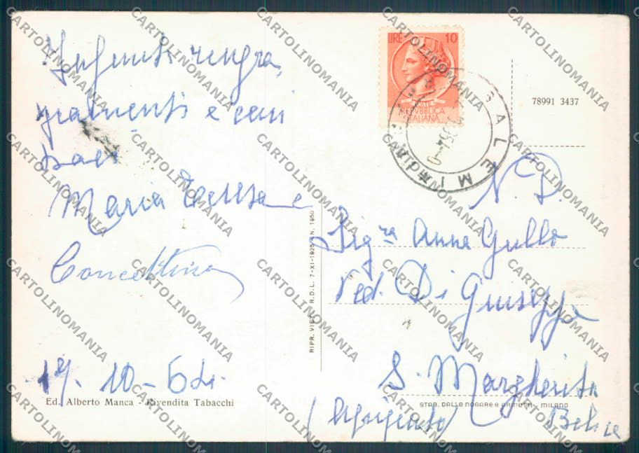 Trapani Salemi FG cartolina ZF8410 – retro