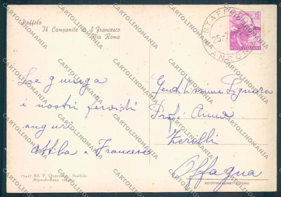 Ancona Staffolo FG cartolina ZF8420 – retro