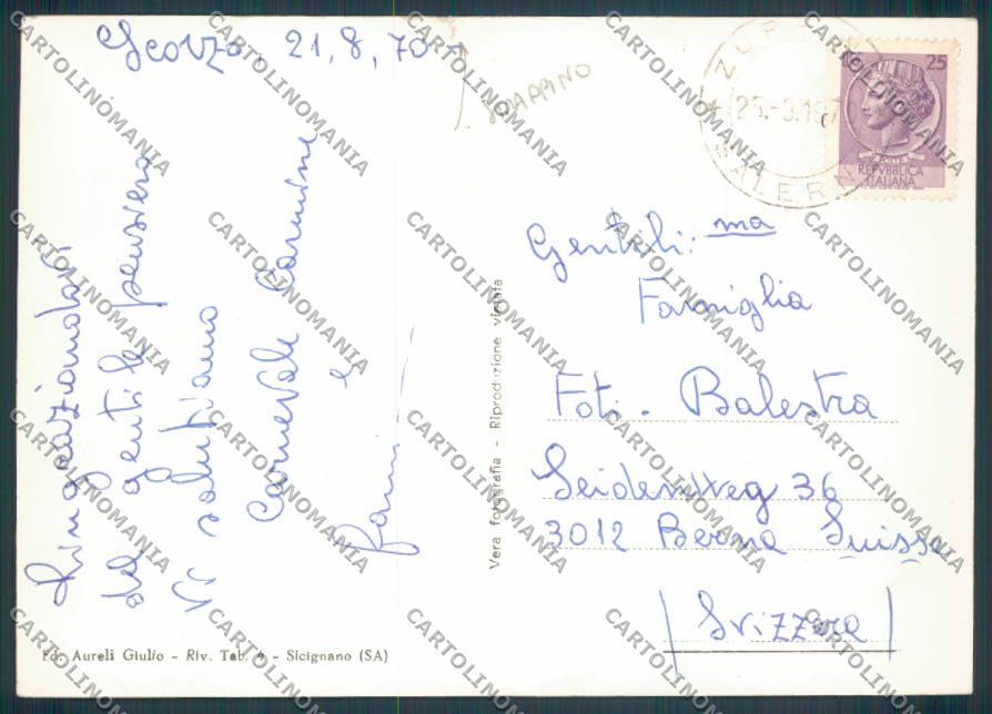 Salerno Steignano STRAPPINO Foto FG cartolina ZF8434 – retro