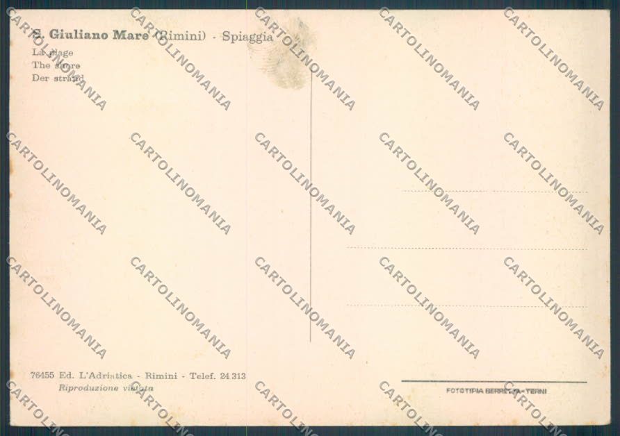 Rimini San Giuliano Mare FG cartolina ZF8450 – retro