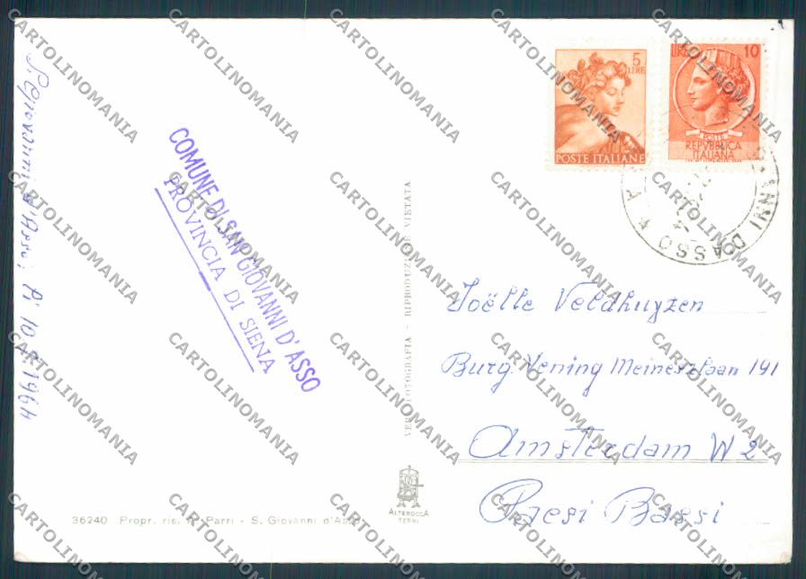 Siena San Giovanni d'Asso Foto FG cartolina ZF8458 – retro