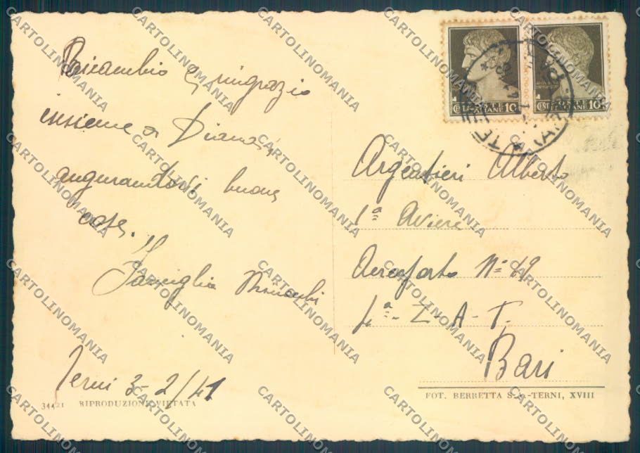 Terni Città FG cartolina ZF8493 – retro