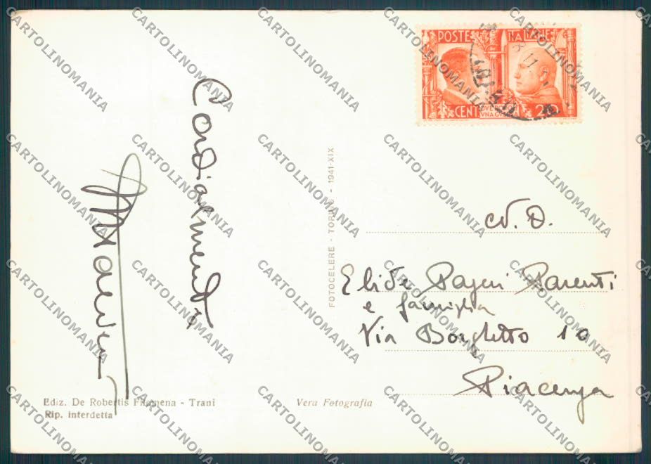 Bari Trani Foto FG cartolina ZF8511 – retro