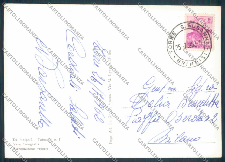 Brindisi Torre Santa Suanna Foto FG cartolina ZF8635 – retro