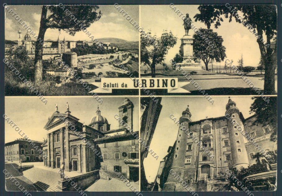 Pesaro Urbino Città Saluti da FG cartolina ZF8640 – fronte