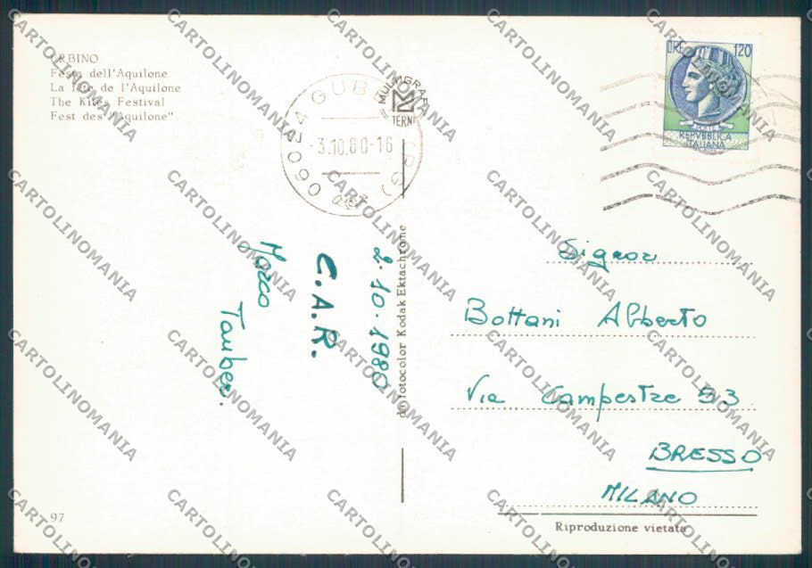 Pesaro Urbino Città FG cartolina ZF8641 – retro