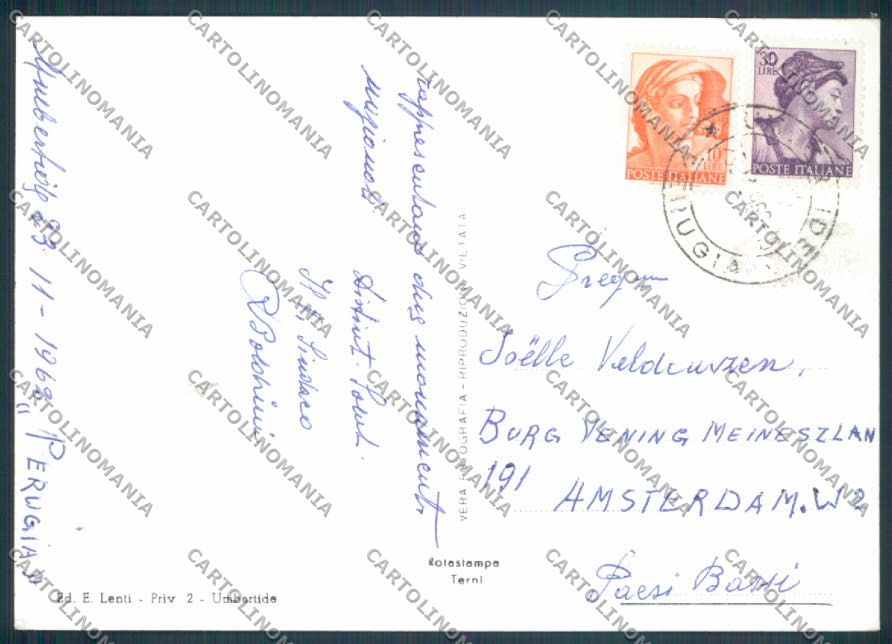 Perugia Umbertide Foto FG cartolina ZF8646 – retro