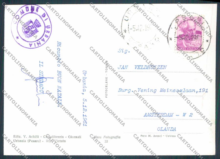 Pesaro Urbania Foto FG cartolina ZF8650 – retro