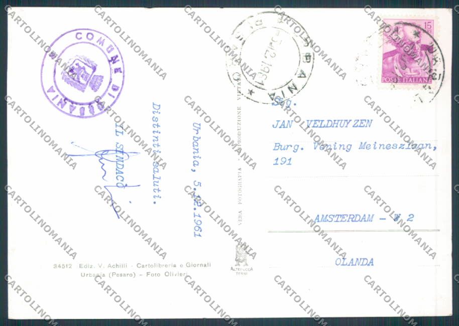 Pesaro Urbania Foto FG cartolina ZF8651 – retro