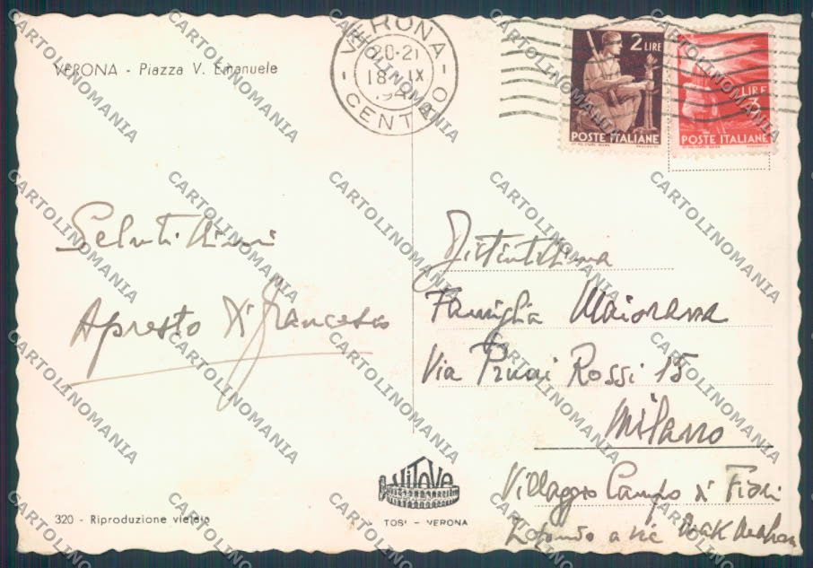 Verona Città Foto FG cartolina ZF8689 – retro