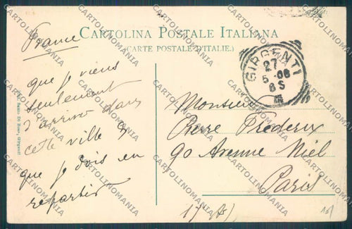 Agrigento Girgenti SCOLLATA cartolina ZG0029 – retro