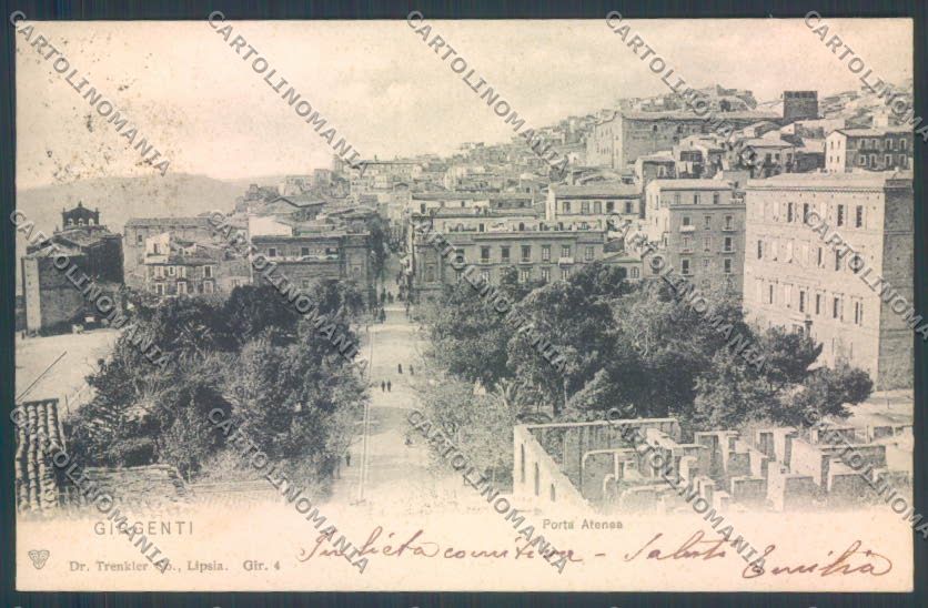 Agrigento Girgenti cartolina ZG0034 – fronte