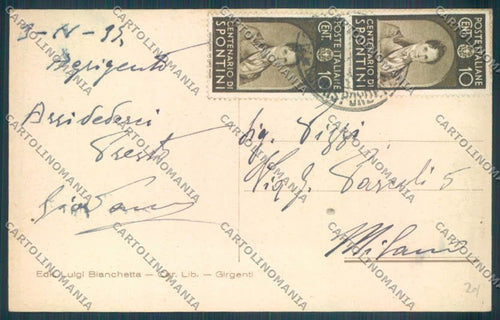 Agrigento Girgenti STRAPPINO cartolina ZG0036 – retro