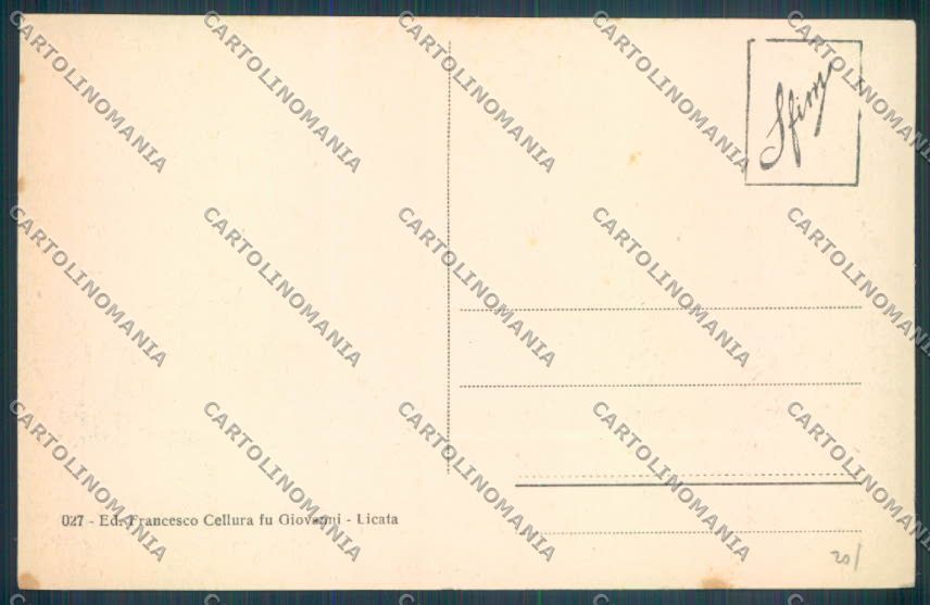 Agrigento Licata cartolina ZG0042 – retro