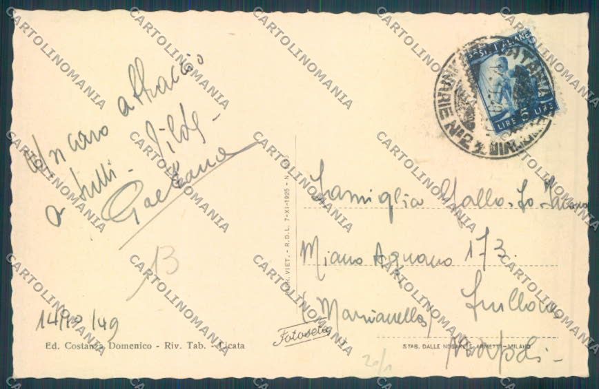 Agrigento Licata cartolina ZG0046 – retro