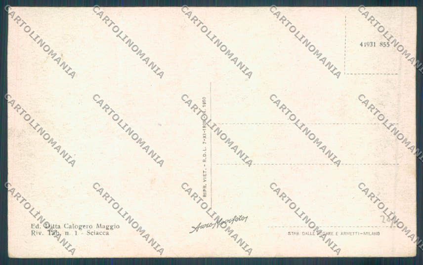 Agrigento Sciacca cartolina ZG0056 – retro