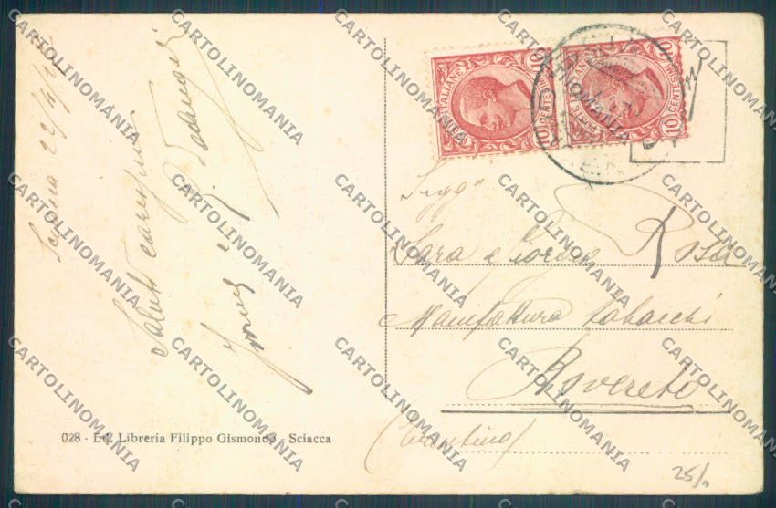 Agrigento Sciacca cartolina ZG0060 – retro