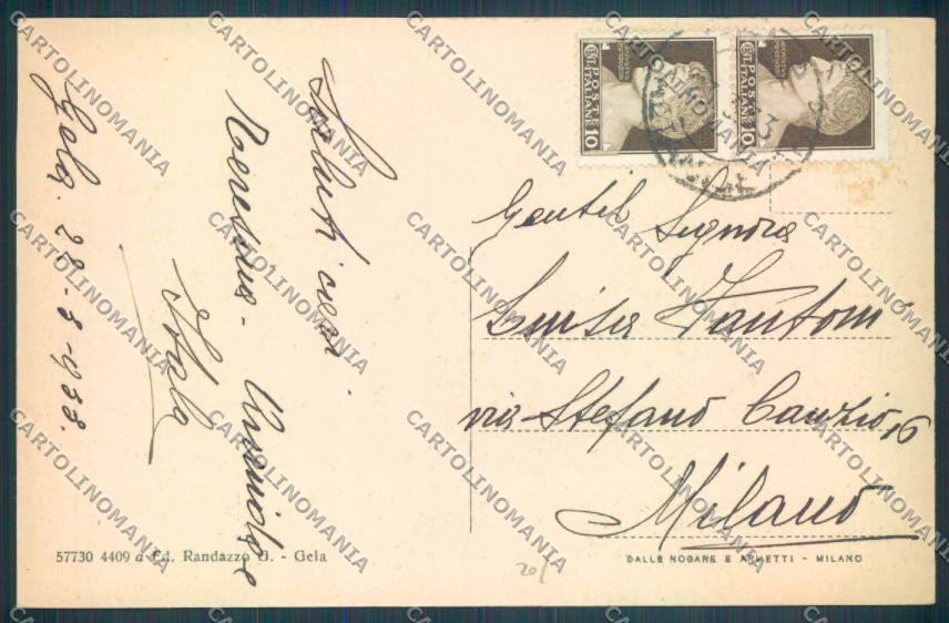 Caltanissetta Gela cartolina ZG0078 – retro