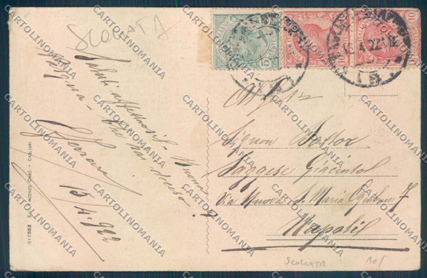 Cagliari città SCOLLATA cartolina ZG0097 – retro