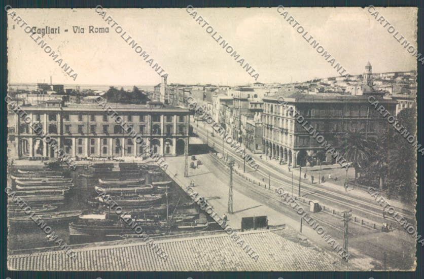 Cagliari città Via Roma cartolina ZG0125 – fronte