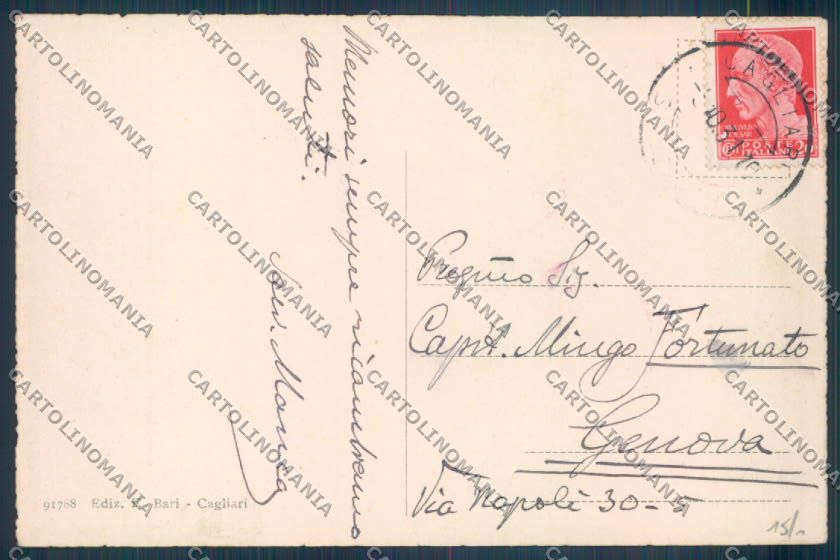 Cagliari città Via Roma cartolina ZG0125 – retro