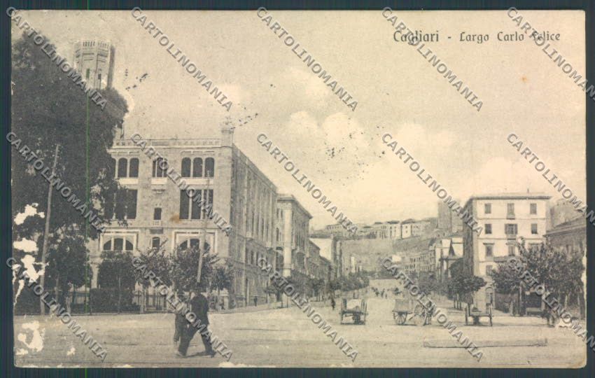 Cagliari città Largo Felice ABRASA cartolina ZG0152 – fronte