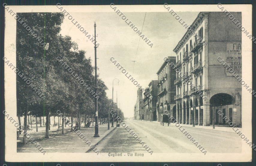 Cagliari città Via Roma cartolina ZG0154 – fronte