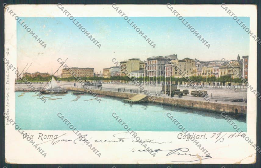 Cagliari città STRAPPINO PIEGHINE cartolina ZG0165 – fronte