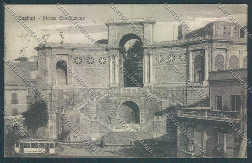 Cagliari città Tram cartolina ZG0168 – fronte