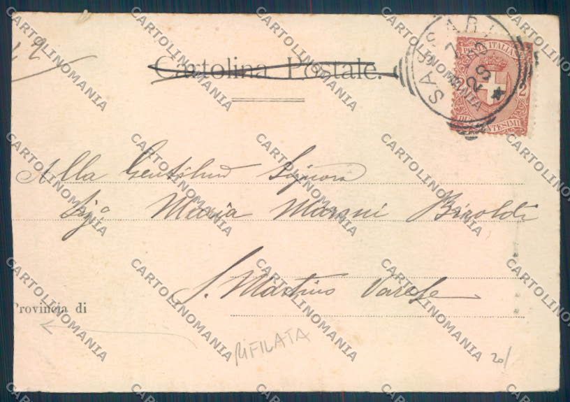 Cagliari città RIFILATA cartolina ZG0169 – retro