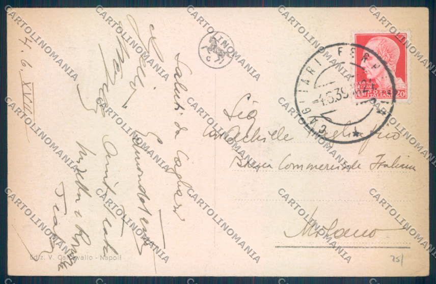 Cagliari città Via Roma cartolina ZG0183 – retro