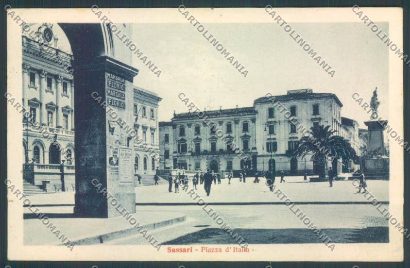 Sassari città Piazza Italia cartolina ZG0232 – fronte