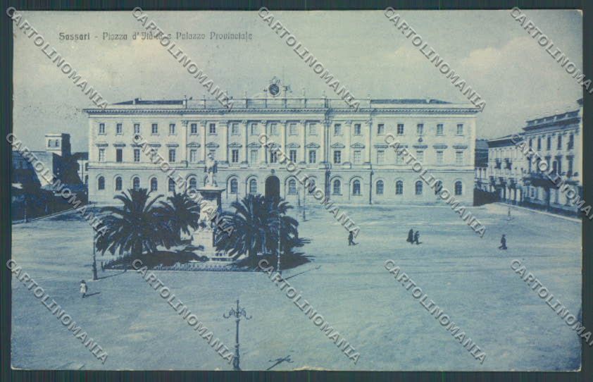 Sassari città Piazza Italia cartolina ZG0235 – fronte