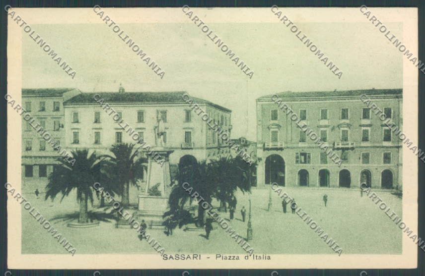 Sassari città Piazza Italia cartolina ZG0239 – fronte