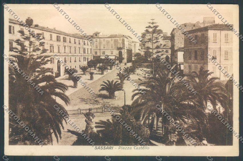 Sassari città Piazza Castello cartolina ZG0247 – fronte