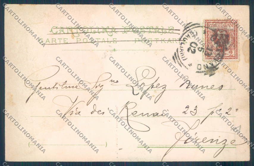 Oristano città Piazza Eleonora cartolina ZG0265 – retro